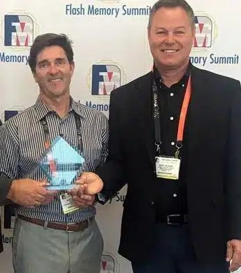 DriveSavers data recovery company accepting Flash Memory Summit award