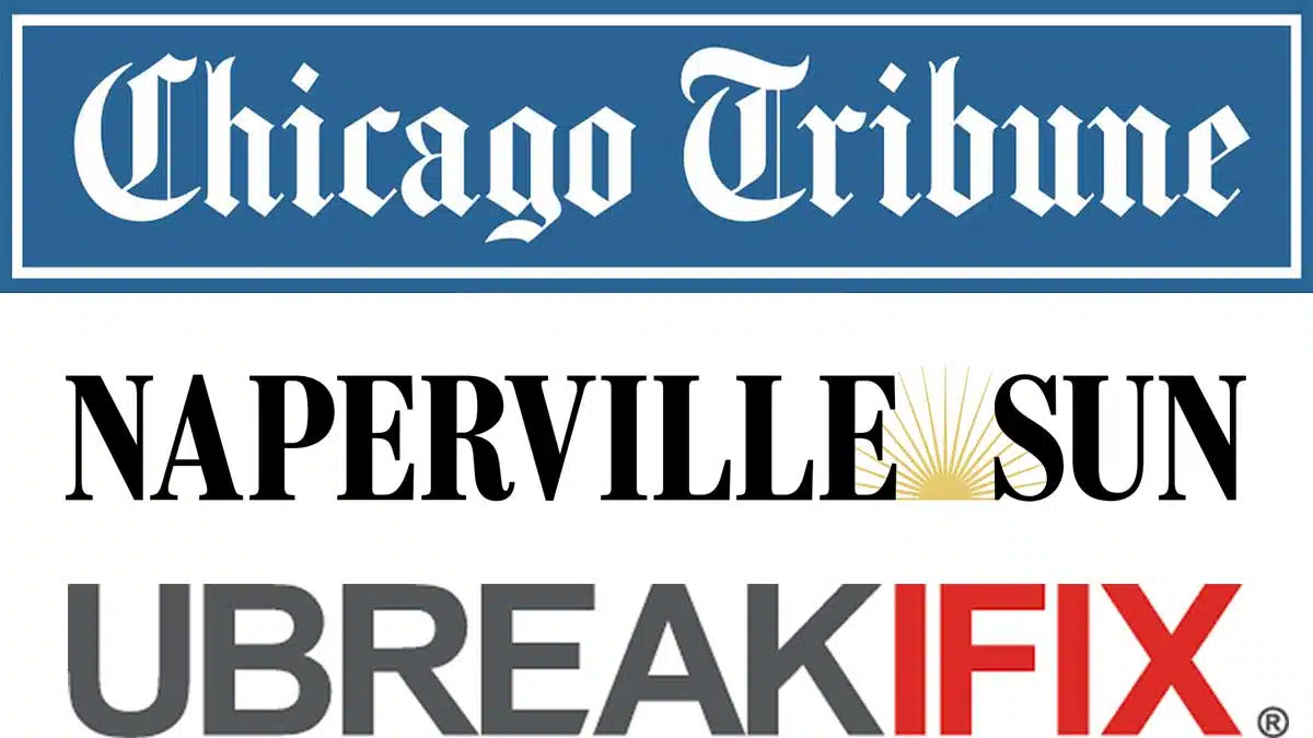 The Chicago Tribune local affiliate Naperville Sun interviewed Ubreakifix