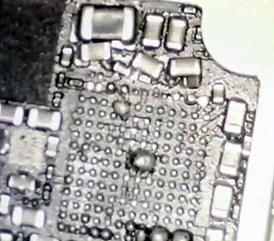 Components inside an iPhone pushed during iPhone repair