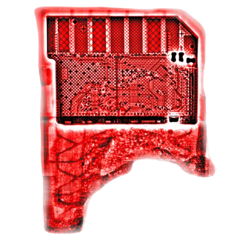 X-Ray view of a SD card